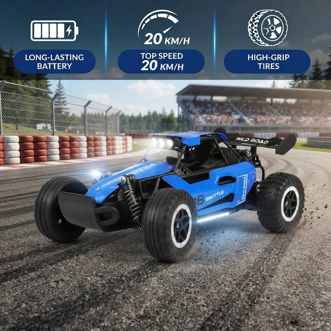 Voiture télécommandée - BlueRaptor - 20 km/h